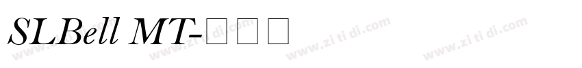 SLBell MT字体转换